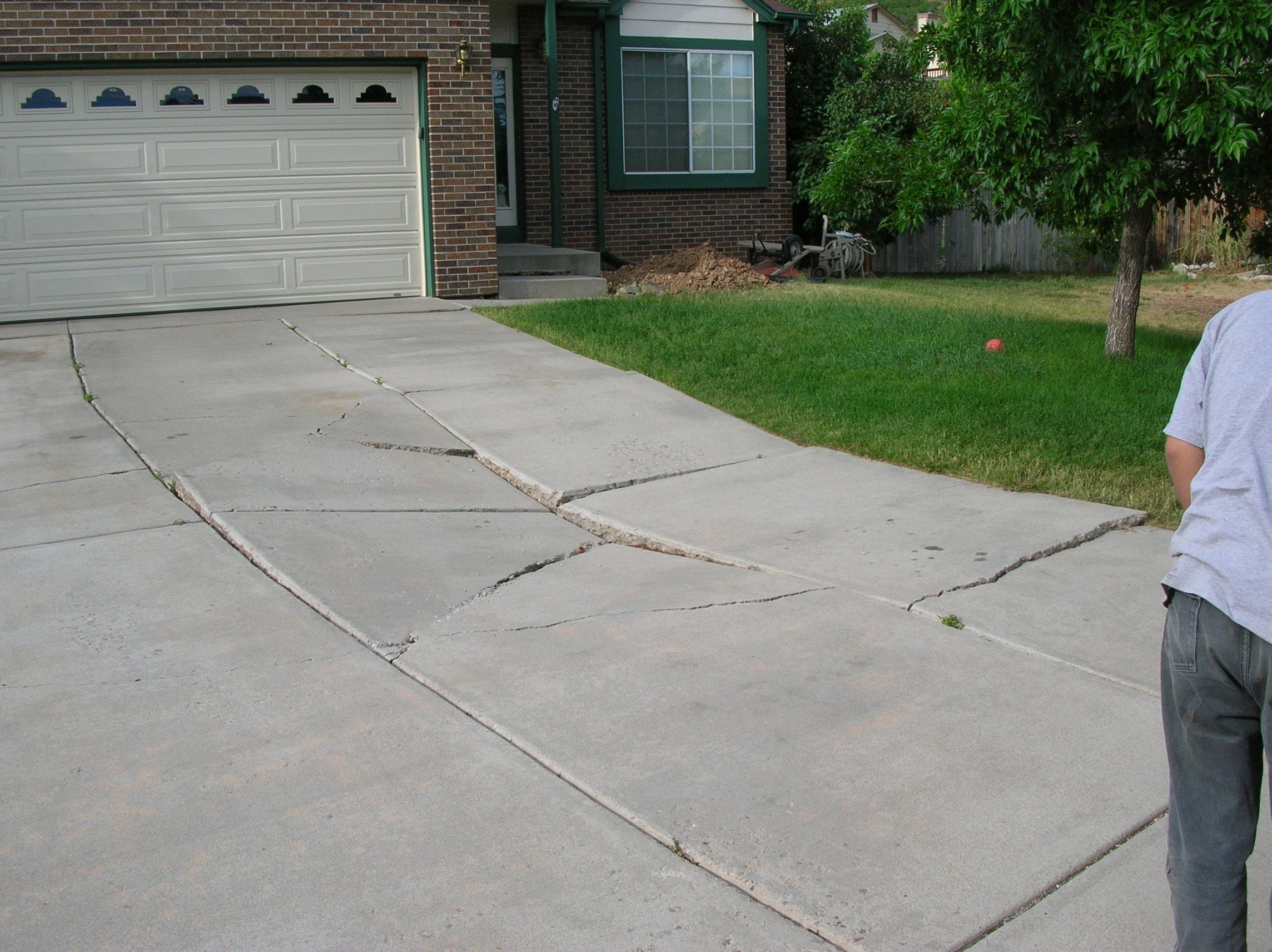 Cracked driveway