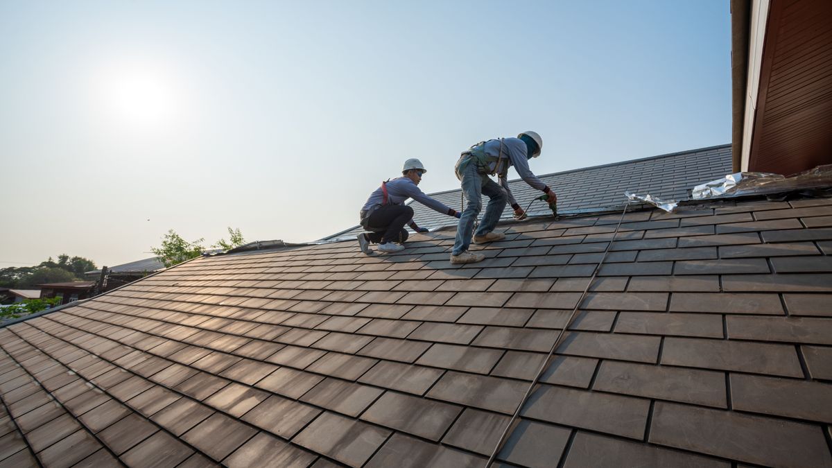 Completed roof repair