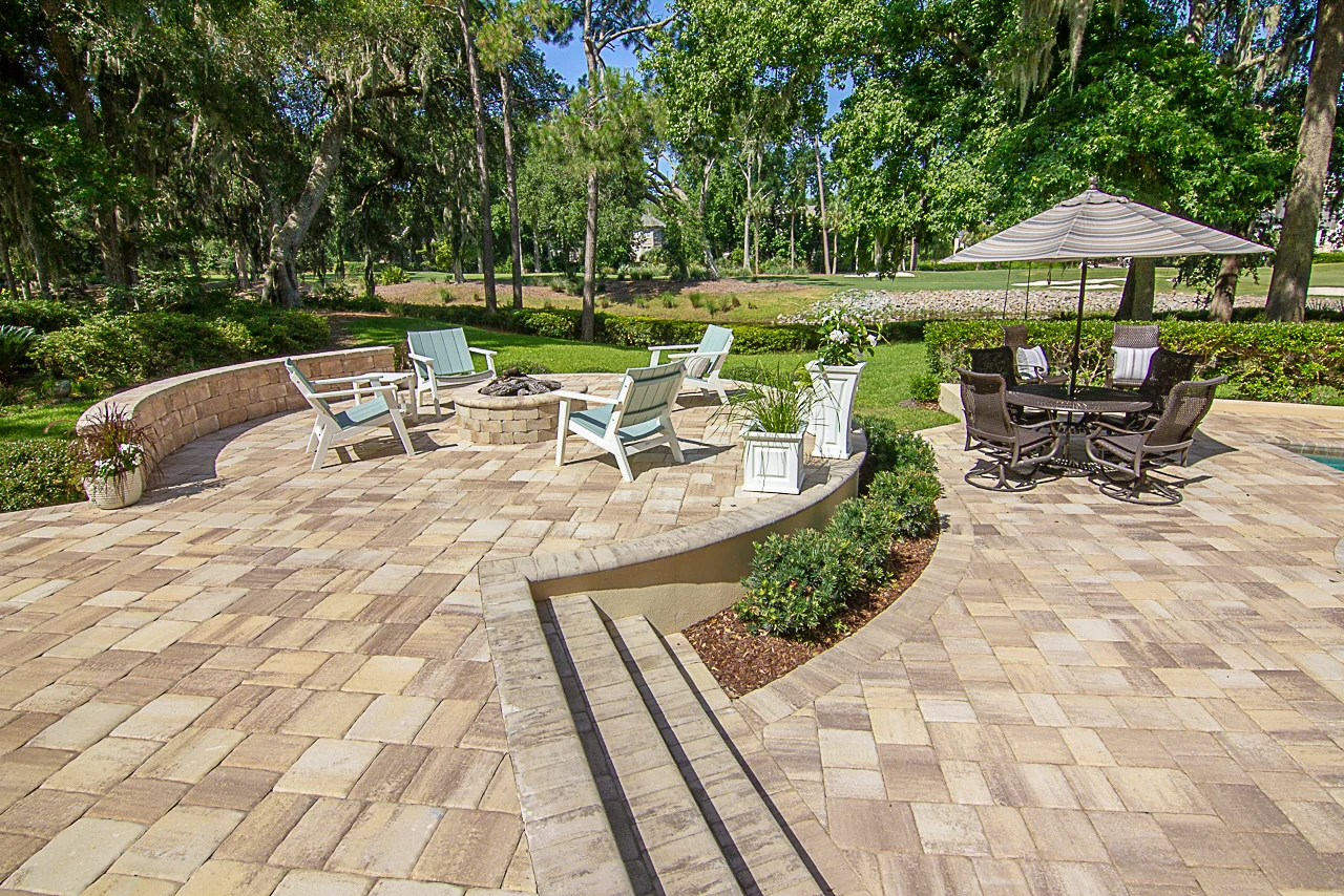 Modern patio with comfortable seating